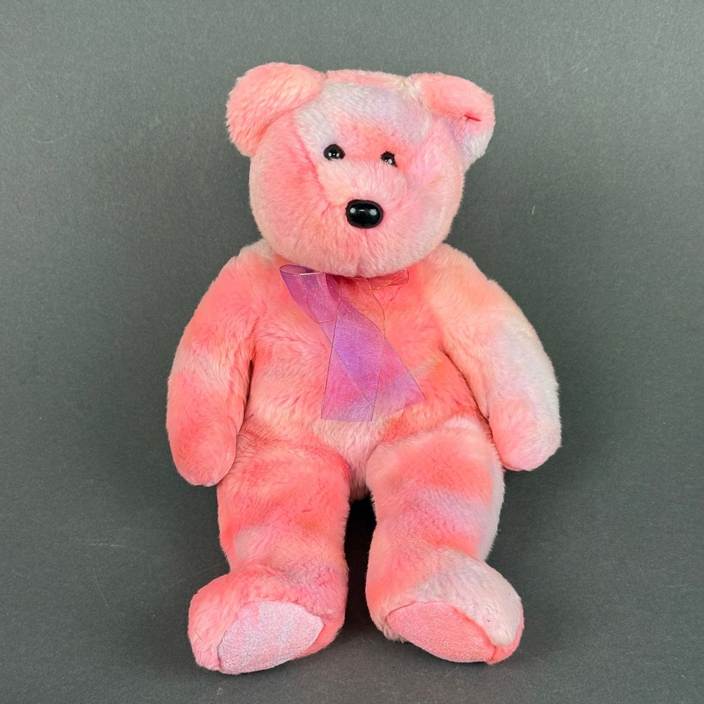 Ty Beanie Buddy Sakura Bear Pink Tie Dye Plush 2002 Japan Exclusive Excellent
